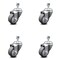 Service Caster 3.5 Inch Thermoplastic Rubber Wheel Swivel 12mm Threaded Stem Caster Set SCC SCC-TS20S3514-TPRB-M1215-4 - alternate 4